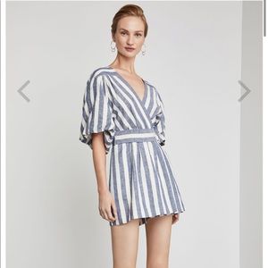 BCBGMaxazria Bubble Sleeve Romper